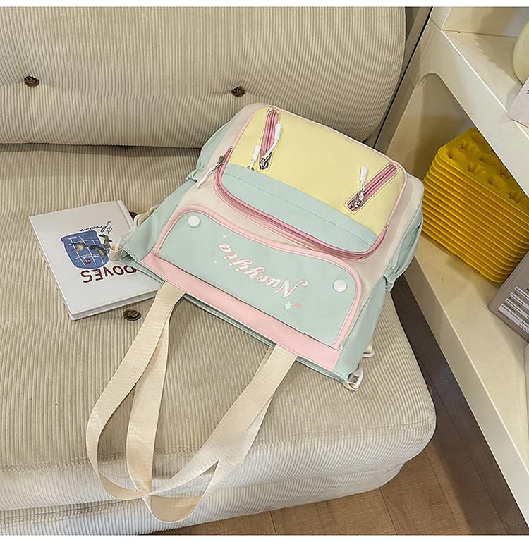 Girl School Backpack College Style Lightweight Nylon With Large Capacity For Teens
