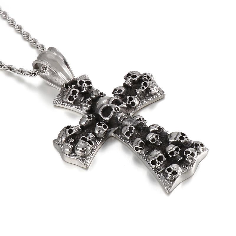 Men's Skull Head Pendant Necklace: European Punk Street Fashion