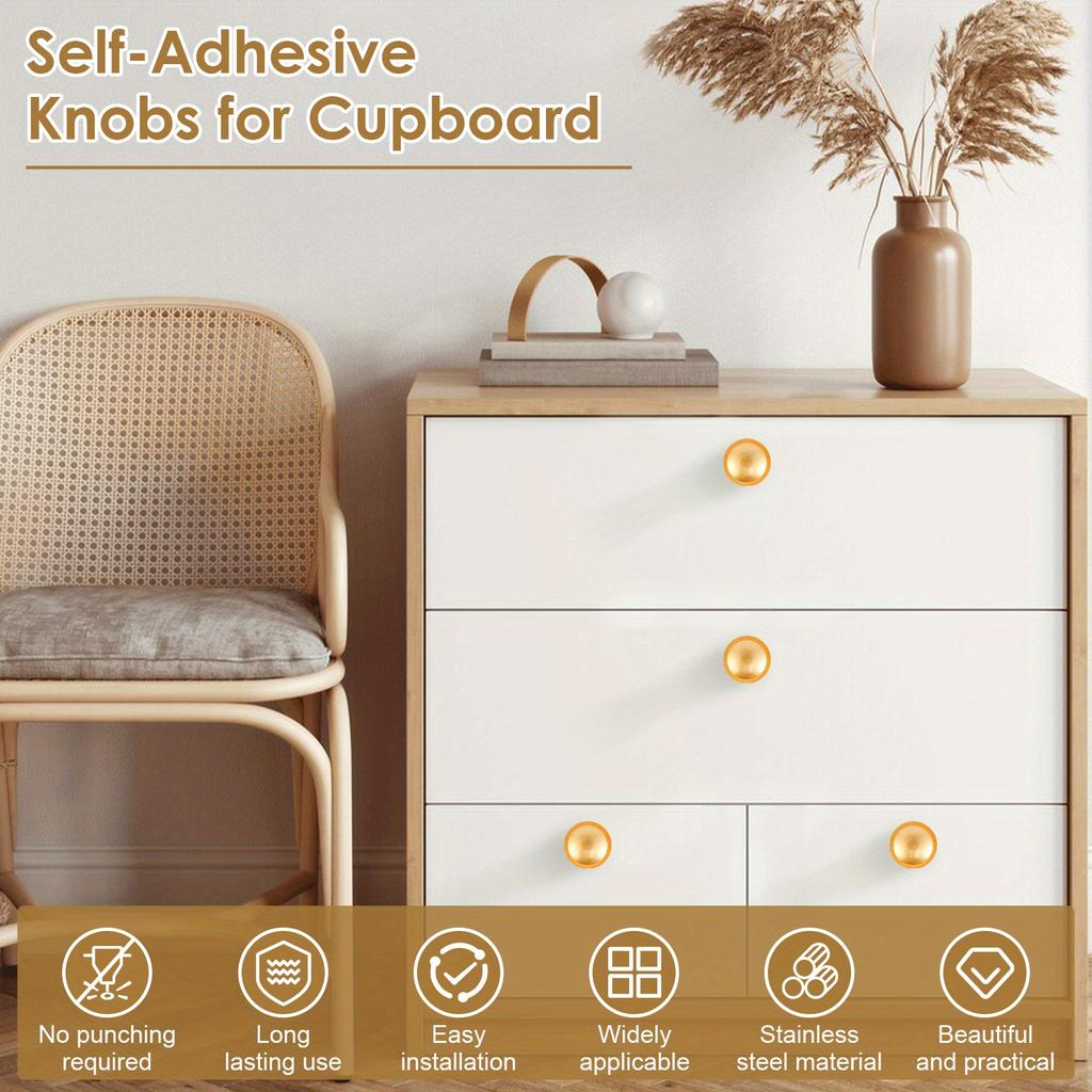 6pcs Fashion Luxury Nail-free Self-adhesive Handle for Wardrobe Door Cabinet Drawer Doors And Windows  Sliding Door Glass Door
