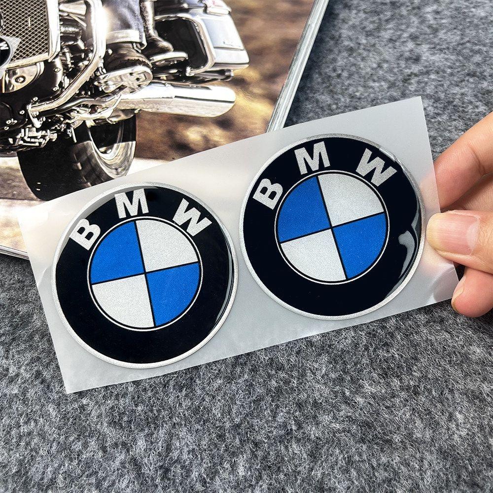 For BMW E842Pcs 25mm 40mm 55mm 60mm Car Remote Key Emblem Sticker Car Wheel Hub Cap Center Sticker For BMW M Power I3 F15 F16 G20 E34 E36