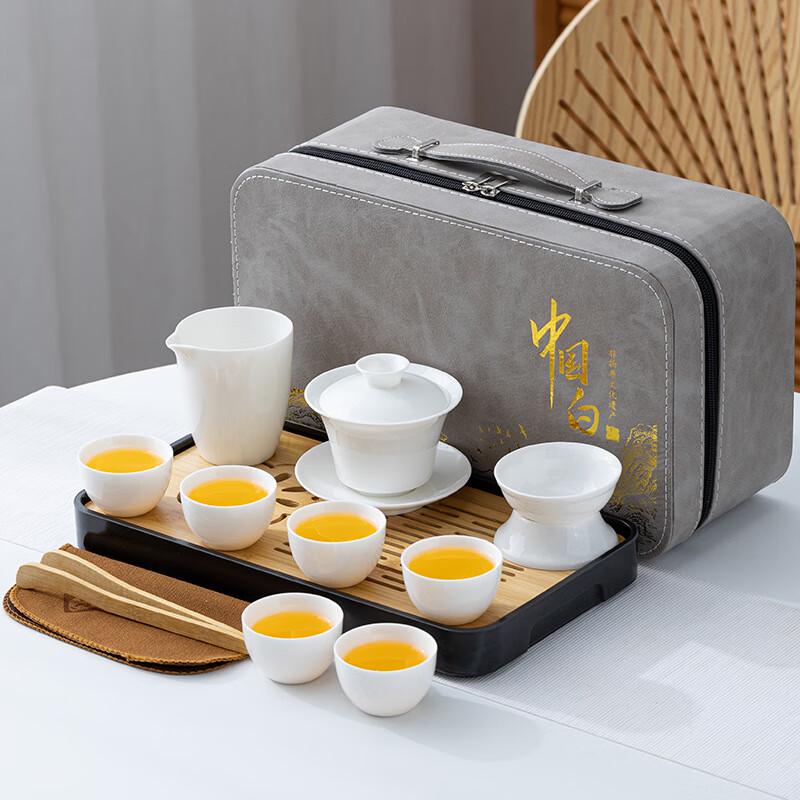 Shangqi Fat Jade Travel Kung Fu Tea Set