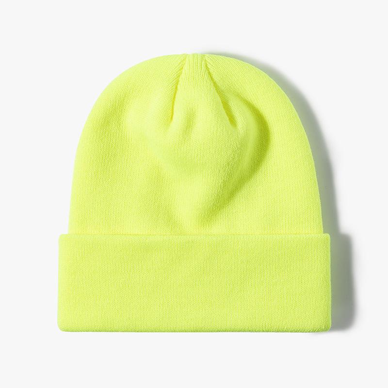 Hat Women's Wool Versatile Hexagonal Light Board No Edge Curling Cold Hat Autumn and Winter Outdoor Warm Thickened Men's Knitted Hat