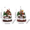 Lighted Musical Christmas Cabin Figurine Music Box with Train Home Decoration 6XDE