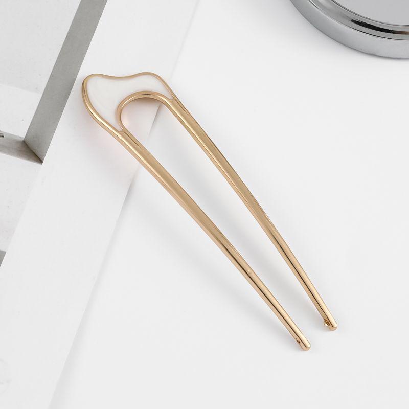 Metall Haarnadel Stick Französischer Stil U-Form Haarspangen Emaille U-Stäbe Nadeln Für Frauen Mädchen Frisur Accessoires Geschenke