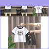 Summer Cotton Two Piece Set For Boys And Girls Featuring Cartoon Design Soft Fabric