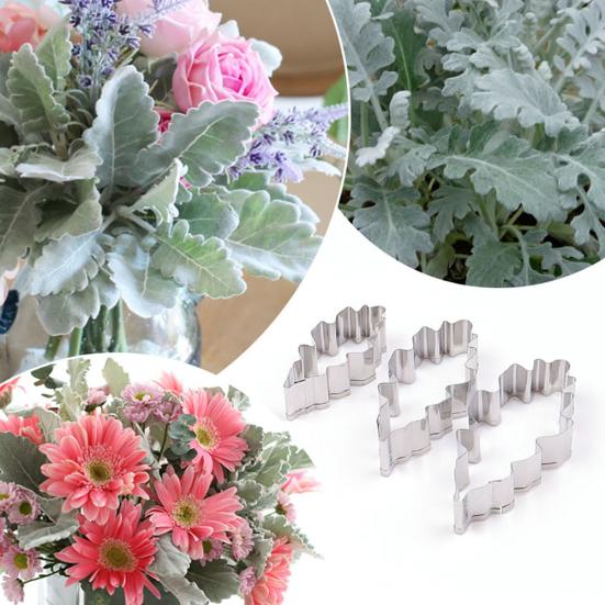 

3шт цветок плесень печенье лепесток лист выпечки помадка резак для печенья торт декор серебряный