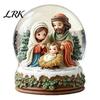 Ornamenti con Vista Multi Angolo Palla di Cristallo Natalizia Statuetta, Acrilico 2D Capanna Invernale Carosello Centro Tavola Festivo Ornamenti da Tavolo per