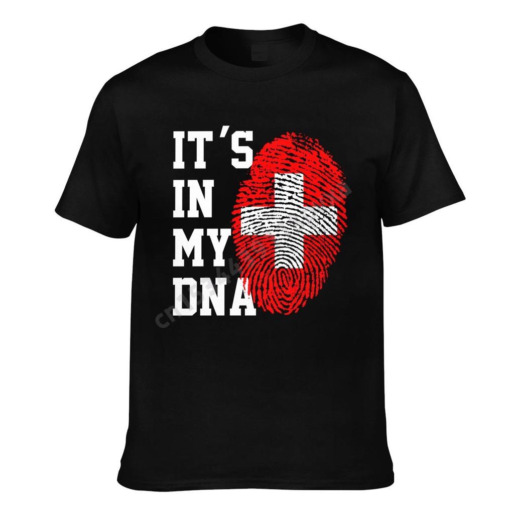 Switzerland Flag Swiss Country Map ITS IN MY DNA Men Women Tshirt Boys Tees T Shirt Hip Hop Tshirts XS5XL 100 Cotton