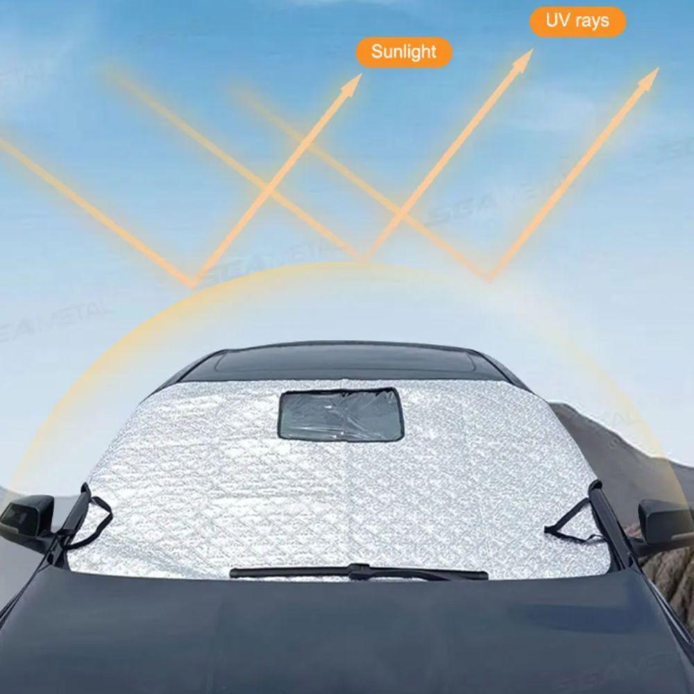 Universal Winter Car Snow Shield Windproof Strap Car Windshield Covers  Anti Sun UV