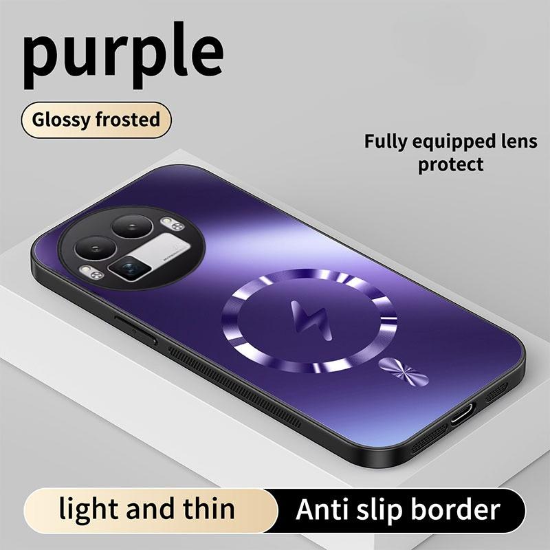 For Realme GT8 Case Integrated Magnetic Light-absorbing Fashion Ice Image Frosted Surface Shock Absorption Box