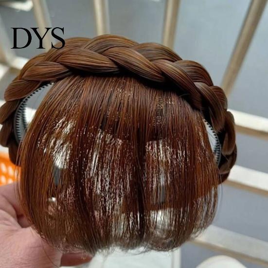 No Odor Wig Headband Realistic Braided Curled Hairpiece Bangs Decorative Natural Fake Hair Accessories