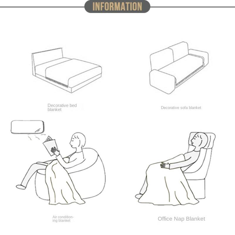 Throw Blanket for Bed, Couch, Knit Woven Blanket with Tassels, Soft Lightweight Cozy Pre-Washed Breathable Farmhouse Decoration for All-Season