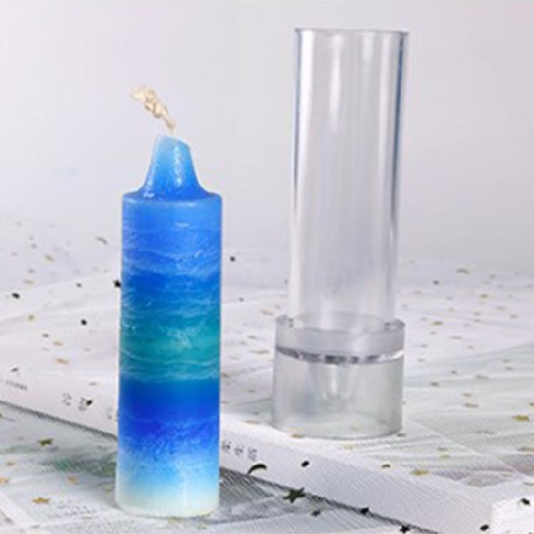 2 Pieces Plastic Cylinder Candle Making Moulds Classic Dinner Candle Mold