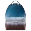 LOUIS VUITTON Discovery Monogram Pigment Coated Canvas Backpack Small Men's Blue & Brown M28025