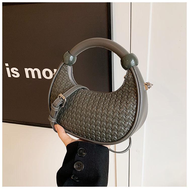 

Crescent Chic: 2025 Autumn/Winter Casual Retro Shoulder & Crossbody Handbag серый