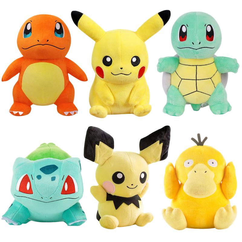 Pokemon Stuff Plush Playthings Cute And Charming Pikachu Pichu Charmander Squirtle Psyduck Anime Gentle Dolls Doll Children Birth Date Xmas Present
