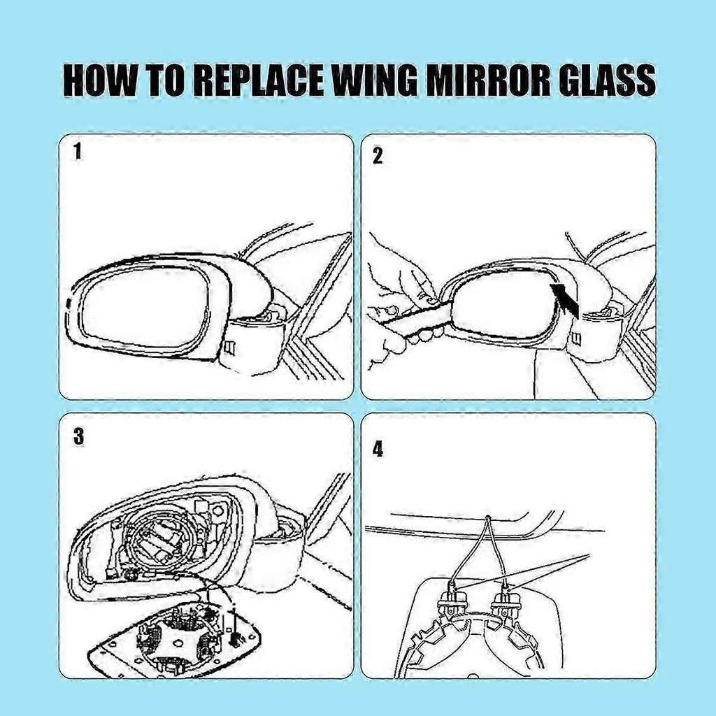 Right Door Wing Side Mirror Glass Heated with Backing Plate for Rx 2003, 2008 2005, 2010