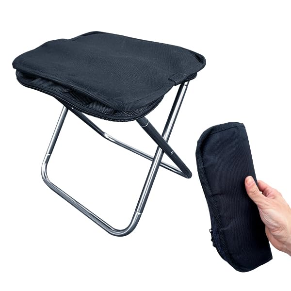 

Folding chair integrated folding chair lightweight outdoor compact L (black, size)