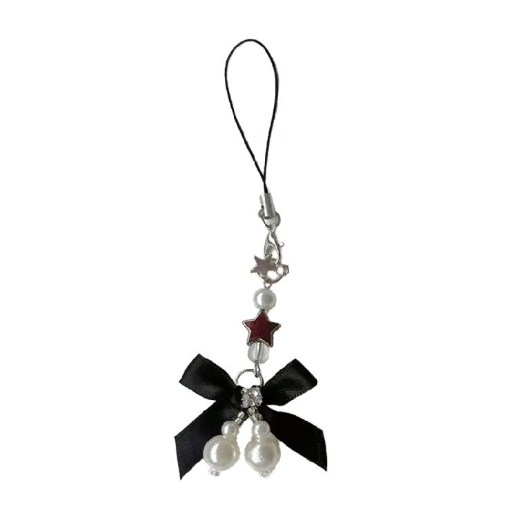 Multipurpose Sturdy Alloy Pearls Bowknot Keychain for Adding A Touch Of Elegant to Any Stylish Outfits Daily Use