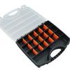 Hardware Storage Box Tools Organizer Container with Handle and Clear Lid, 21 Adjustable Compartments and 2 Fixed Sections,Perfect for Screws,, Bol