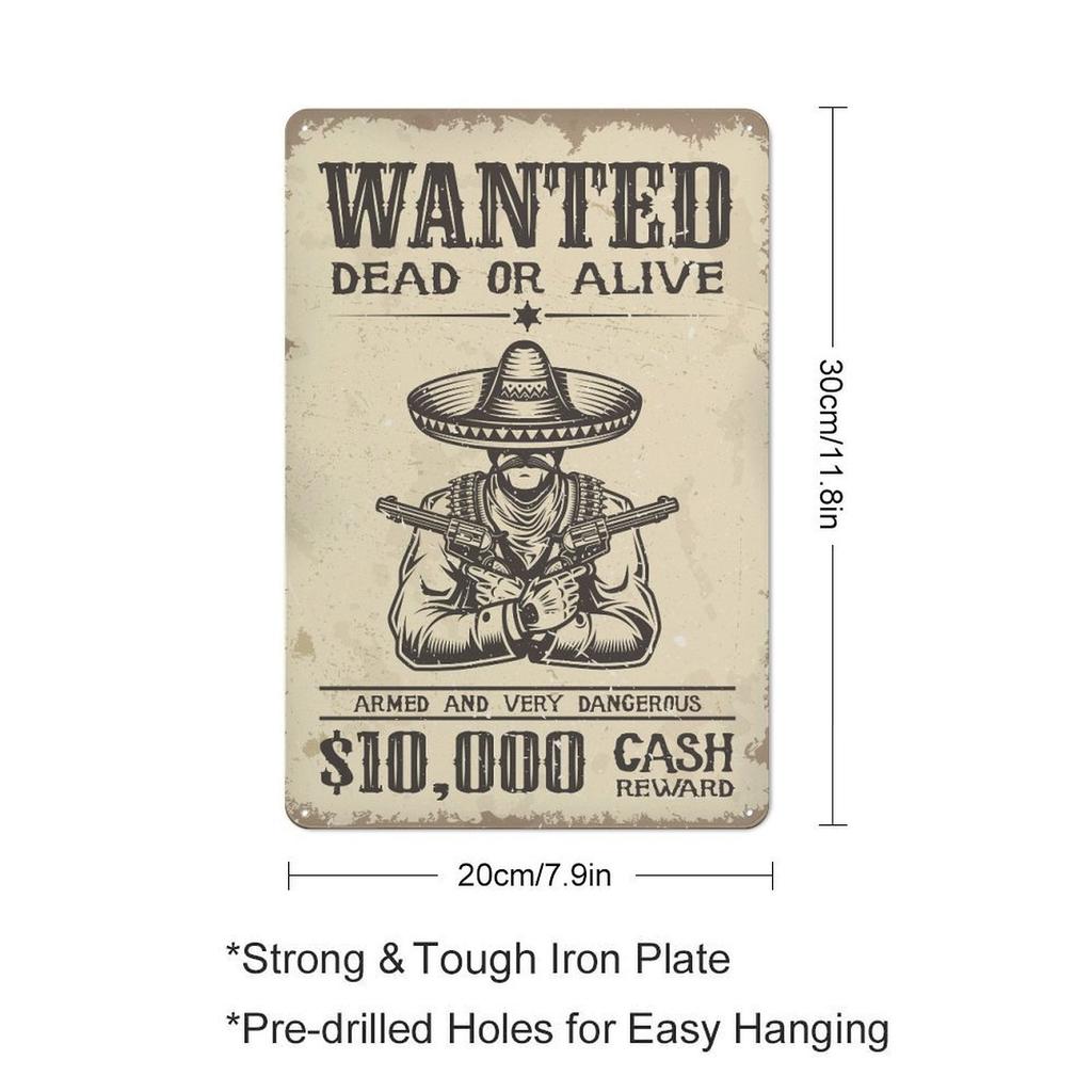 1 Pack Mid-Century Retro Tin Sign with Rough Rusted Style for Classic Indoor Décor, Available In 20x30cm or 30x40cm