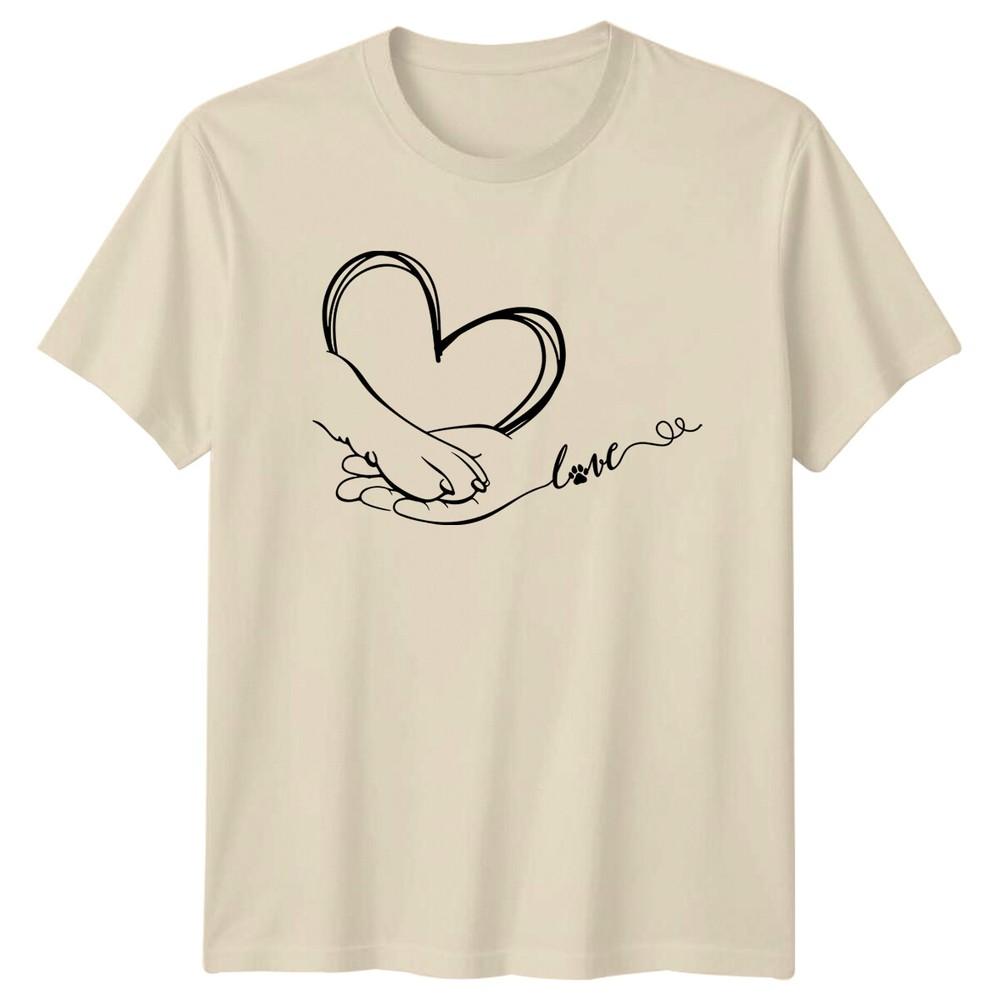 Love Hand Paw Pet Love Animals Unisexs TShirt Unisexs Tee Graphic Shirt