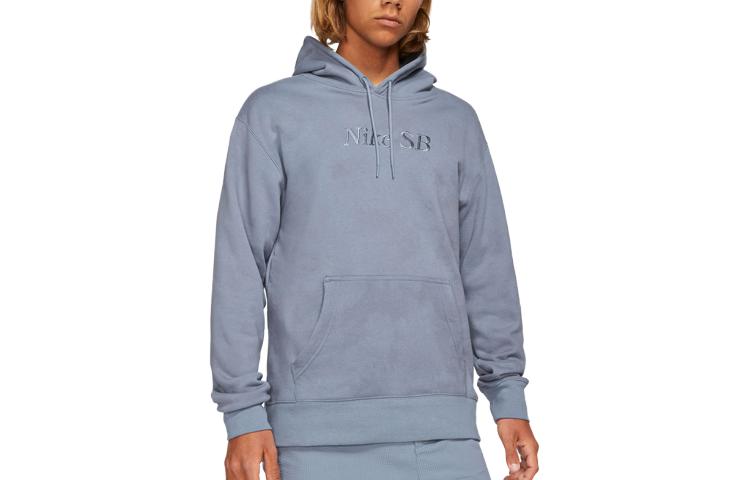 Nike Sweatshirts Men s Slate Gray/Slate Blue Hooded Moderate Other CW7254-493 L