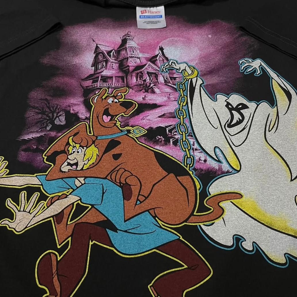 Vintage Scooby Doo Shaggy Ghost Castle Cartoon Network HANES Sz.L Shirt REPRINT Unisex T-Shirt M