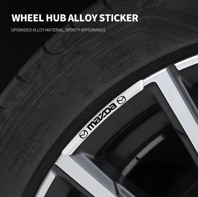 4 buc Insigne Auto din Aluminiu Autocolante Butuc Roată Decal Decorativ Jante Auto Pentru Mazda Speed 3 5 6 BK CX-3 CX-5 CX7 CX-7 Demio Axela MS