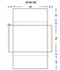 Rectangular bathroom mirror lago 80X60 CM LED lighting, heating mat
