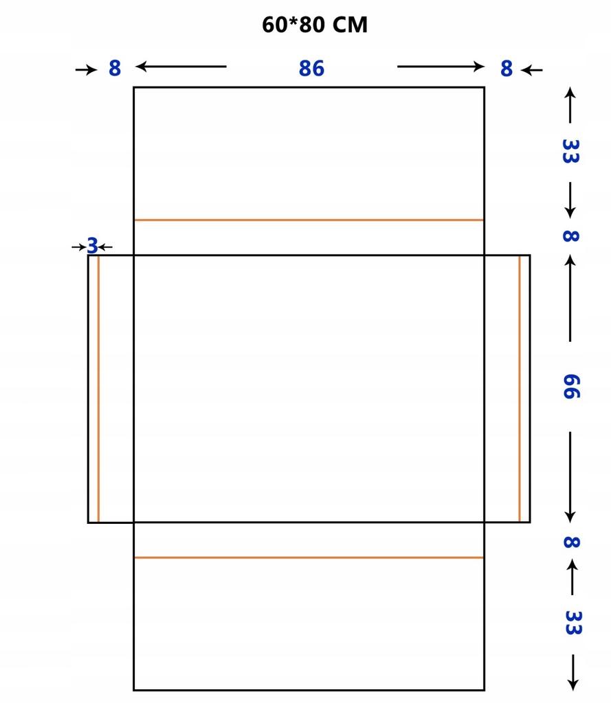 Rectangular bathroom mirror lago 80X60 CM LED lighting, heating mat