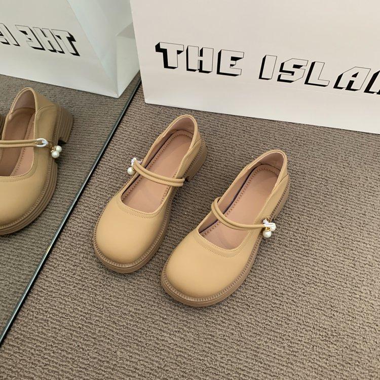 

Женские туфли Мэри Джейн из натуральной мягкой кожи, лето 2025, новая мягкая подошва на плоской подошве, нескользящие, модные маленькие кожаные туфли 35