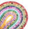 75pcs/lot Glass Beads Colorful Cracked Abacus Beads Round Flat Loose Spacer Beads For Jewelry Making DIY Bracelet Necklace