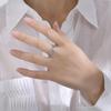 Women's Stainless Steel Gold V-Shaped Zircon Ring
