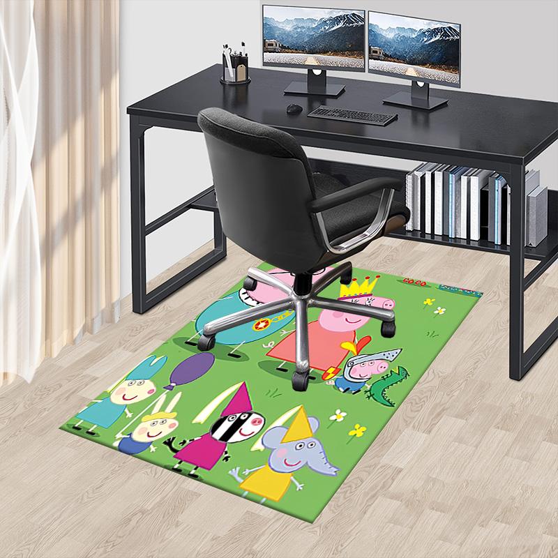 1pc Peppa Pig Party Parade Carpet for Playroom Bedroom Living Room Sofa Home Decor,kids Game Area Rug Non-slip Floor Mat Y723134
