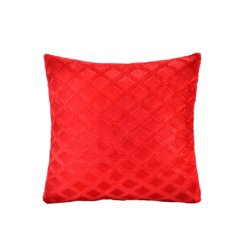 43x43cm Weiche Plüsch Quadratische Kissenhülle Uni Farbe Dekoration für Zuhause Wohnzimmer Sofa Stuhl Sitz