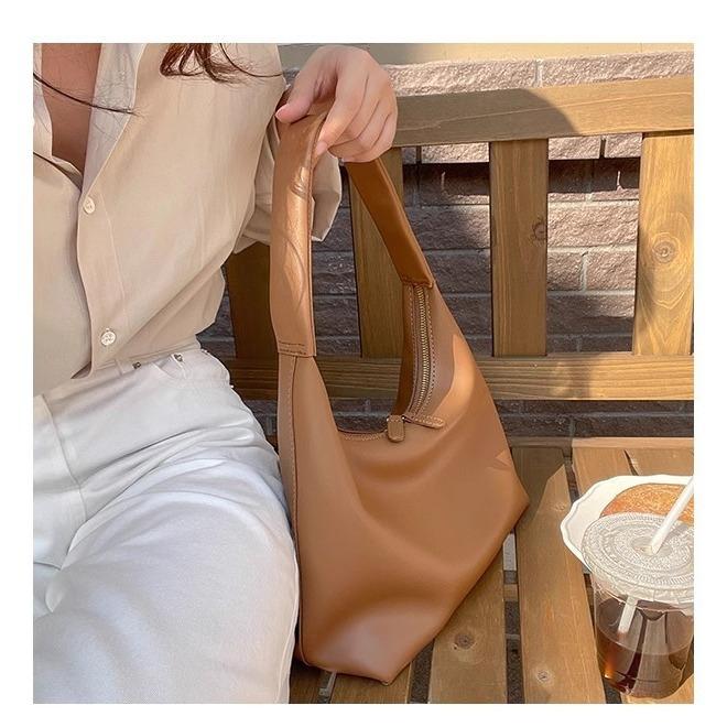 Versatile Portable Soft Leather Bag Shoulder Underarm Bag