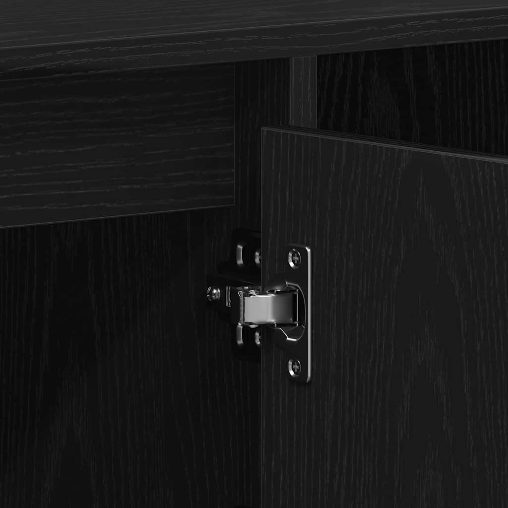 TV Cabinet Set Black Oak Effect 100 x 35 x 55 cm