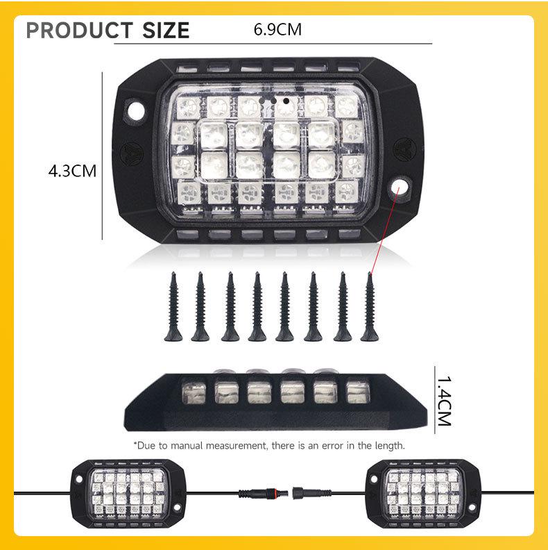 RGB LED Car Underbody Lights with 3D Lens and Music Rhythm APP Control for Off-Road Vehicles