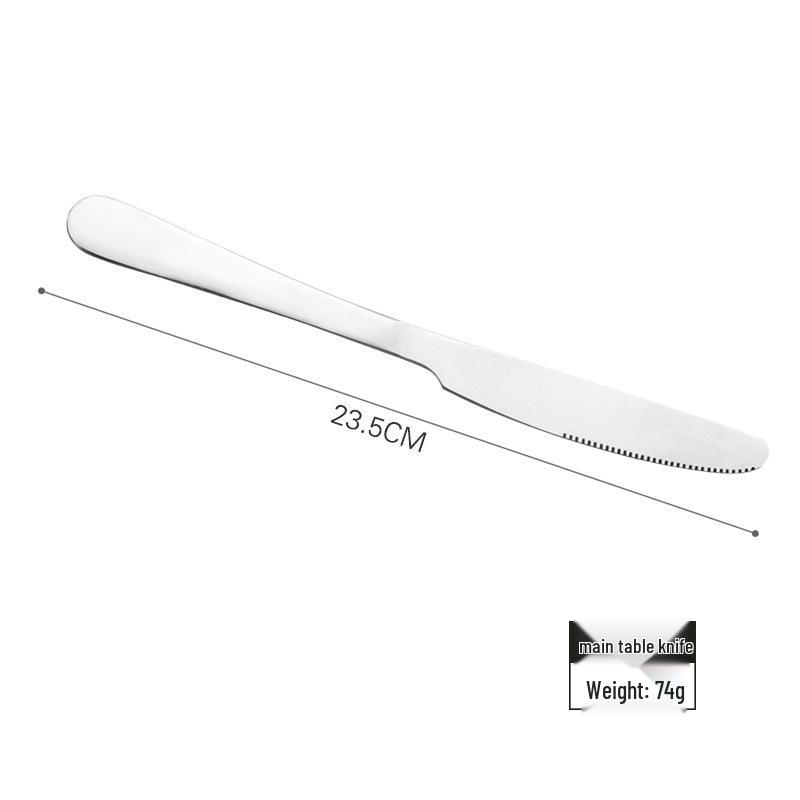 Stainless Steel Cutlery Set: Two-Piece Steak Knife & Fork, Three-Piece Knife, Fork & Spoon