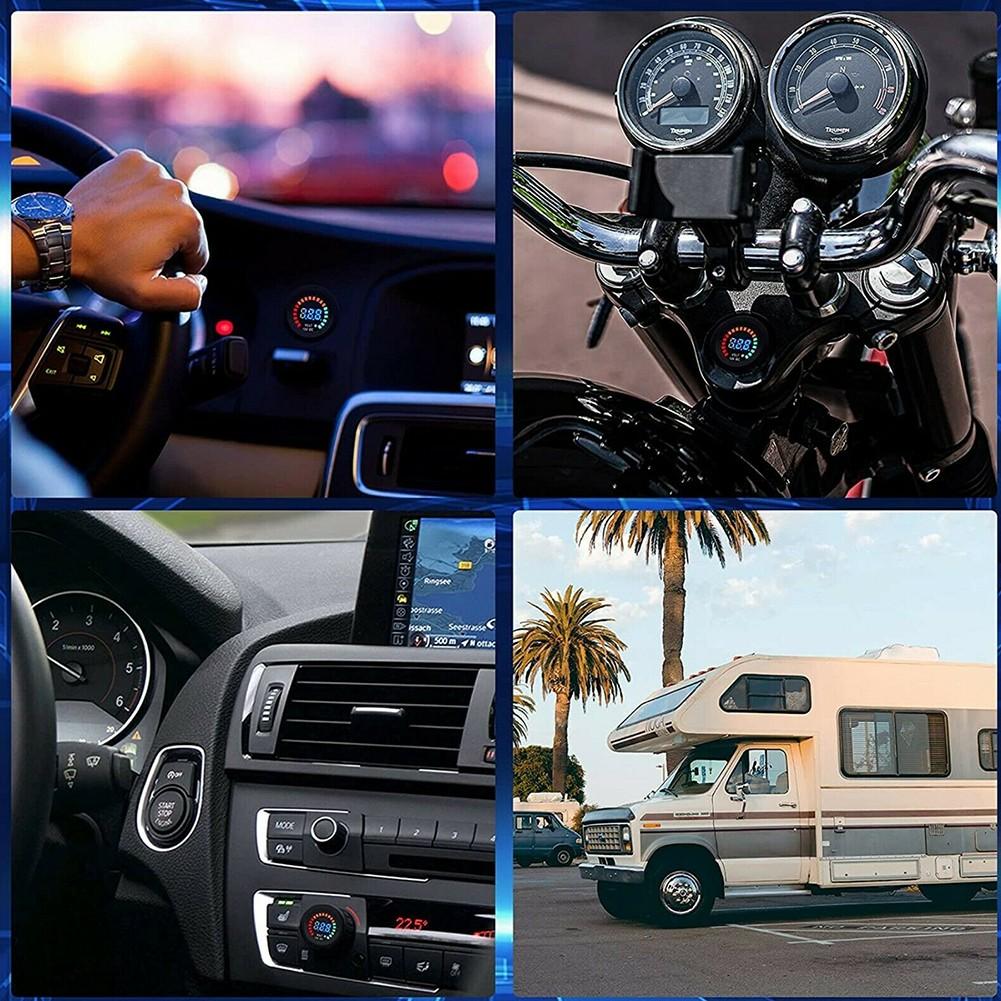 Waterproof 12V LED Car Van Boat Marine Voltmeter Voltage Meter Battery Gauge