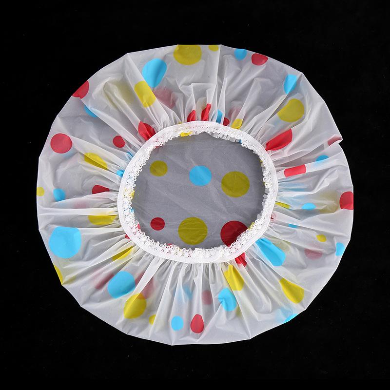 Flower Pattern Shower Cap Waterproof Bath Hat Thickened Cap Women Spa Hair Salon Supplies Shower Cap Bathro Accessories