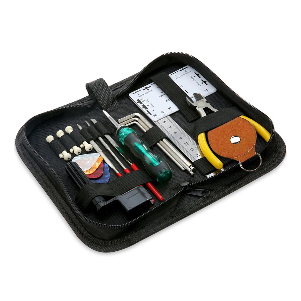23PCS Guitar Repair Kit Guitar Maintenance Tools Guitar Setup Kit with Guitar Picks String Ruler