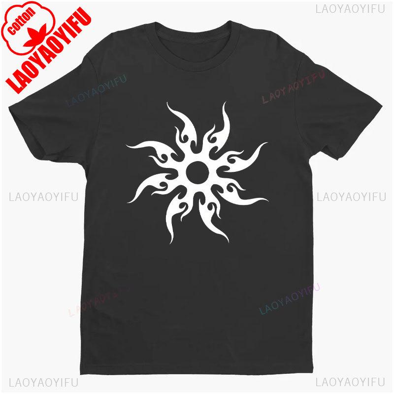 Two Time Unisex Unisexs Black Abstract Floral Geometric Print Tshirt Harajuku Graphic T Shirts Anime Clothes Cotton Y2k Clothes
