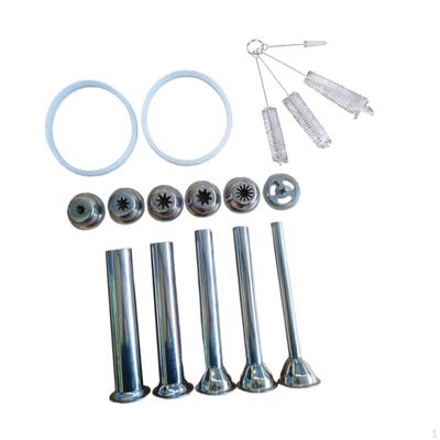 Churro Maker Nozzles Kits Parts 5 Stuffing Tubes 6 for Sausage Stuffer