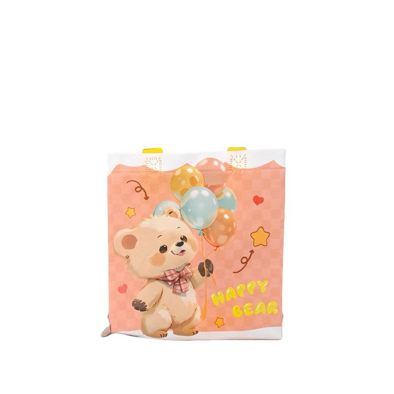 StoBag Cute Teddy Bear Gift Bags for Sweets Reusable Non Woven Kids Birthday Party Favor Candy Treat Shopping Tote