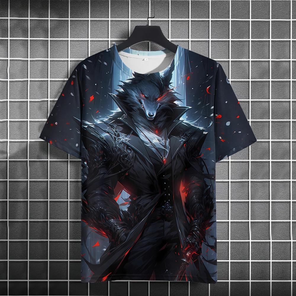 

Винтажные футболки с 3D-принтом животных для мужчин, летние повседневные футболки с короткими рукавами, свободные футболки больших размеров, мужская одежда, топы-пуловеры 6XL