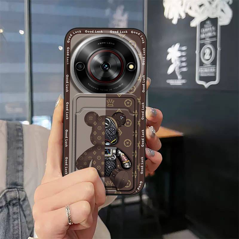 Card Slot Soft Case Phone Case For ZTE Blade A75 5G/Nubia Focus 5G/Calf 5G Waterproof Back Cover Durable Anti-knock TPU