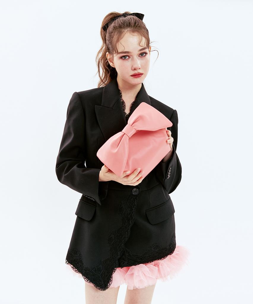 Bowtique Lindsey Bow Ribbon Two-Way Bag_Pink