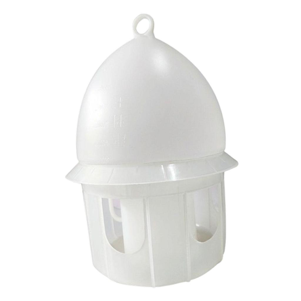 Pigeon Water Feeder Thickened Large Capacity Hanging Design Drinker Drinking Station for Chicken Dove Quail Parrot White